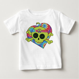 Camiseta De Bebé Tie Dye Skull