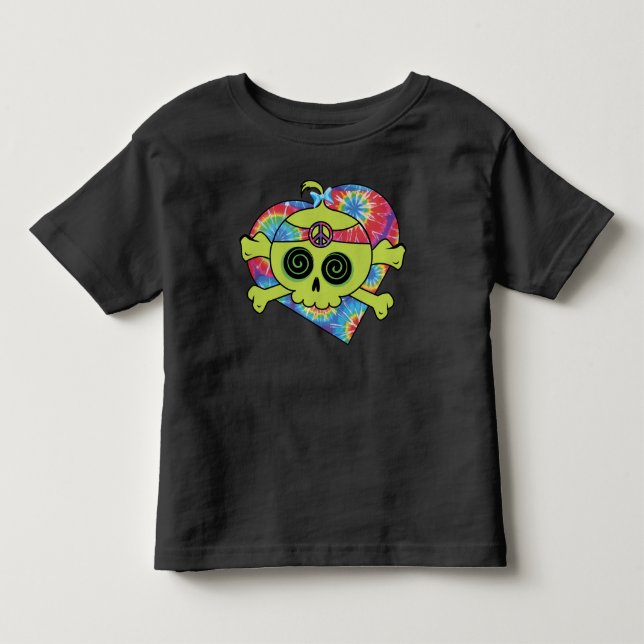 Camiseta De Bebé Tie Dye Skull (Anverso)