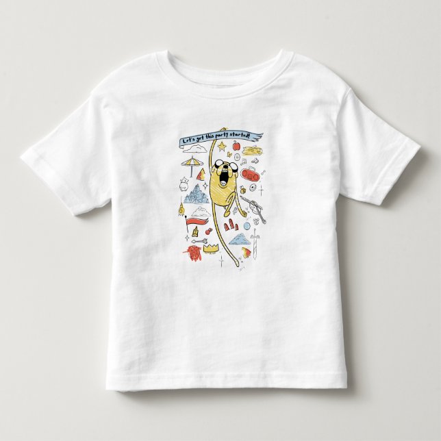 Camiseta De Bebé Tiempo de aventura | "Fiesta" Jake Sketch T-Shirt (Anverso)