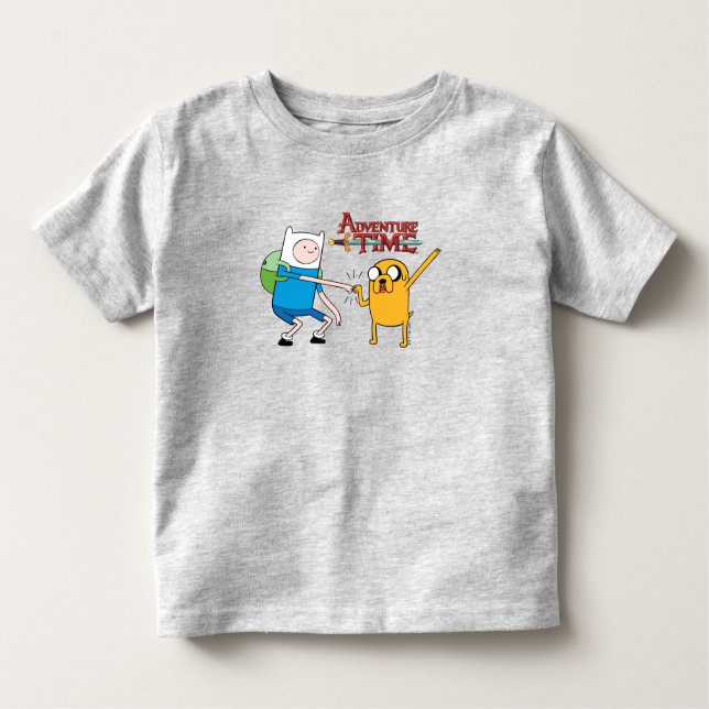 Camiseta De Bebé Tiempo de aventura | Finn & Jake Fist Bump T-Shirt (Anverso)