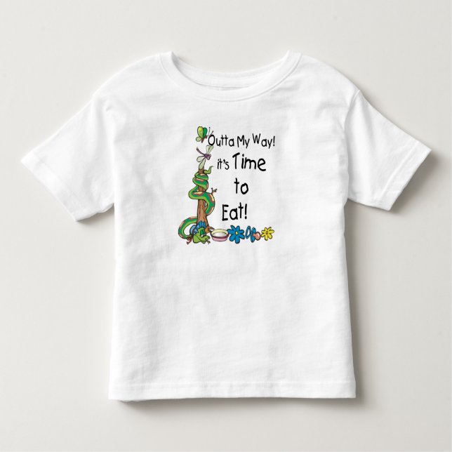 Camiseta De Bebé Tiempo de comer (Anverso)