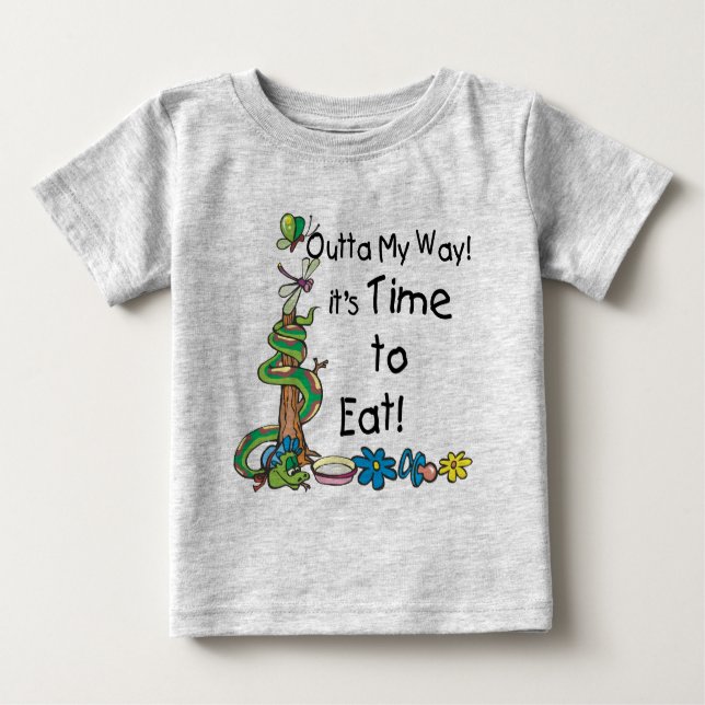 Camiseta De Bebé Tiempo de comer (Anverso)