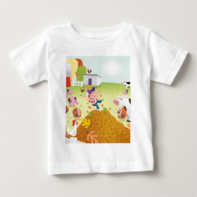 Camiseta De Bebé Tiempo de contar - corral (Anverso)