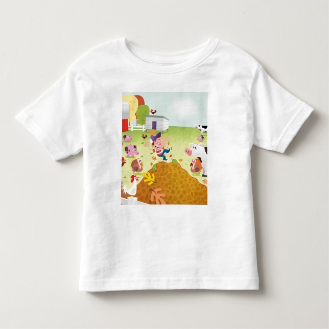 Camiseta De Bebé Tiempo de contar - corral (Anverso)