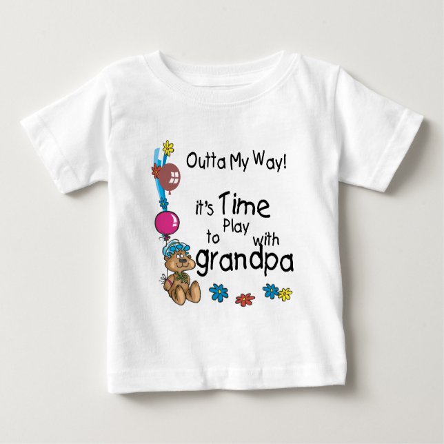 Camiseta De Bebé Tiempo de jugar con el abuelo (Anverso)