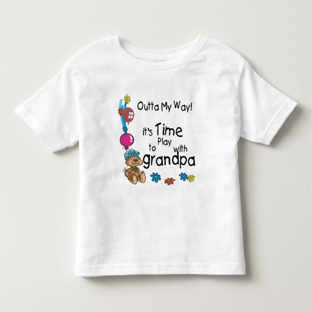 Camiseta De Bebé Tiempo de jugar con el abuelo (Anverso)