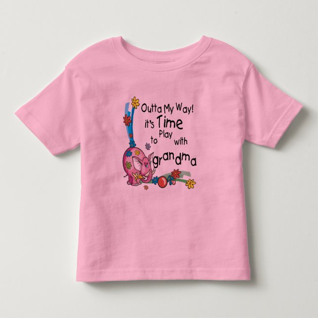 Camiseta De Bebé Tiempo de jugar con la abuela (Anverso)