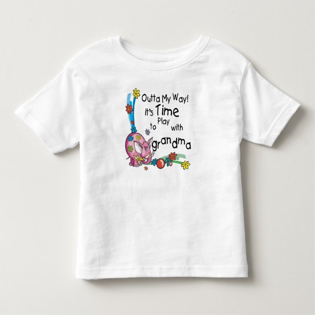 Camiseta De Bebé Tiempo de jugar con la abuela (Anverso)