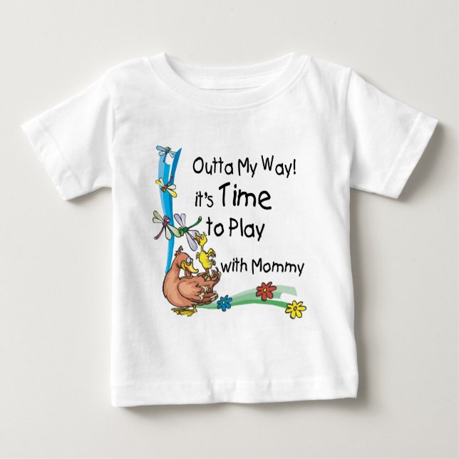Camiseta De Bebé Tiempo de jugar con mamá (Anverso)