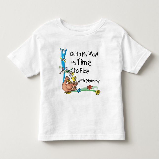 Camiseta De Bebé Tiempo de jugar con mamá (Anverso)