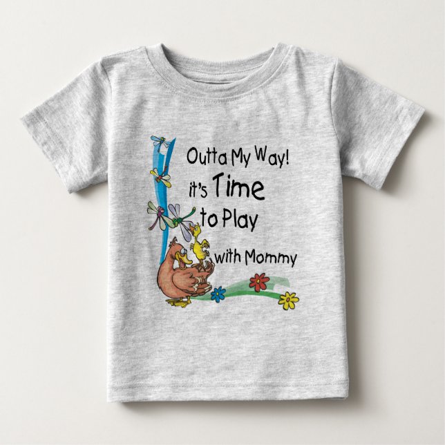 Camiseta De Bebé Tiempo de jugar con mamá (Anverso)