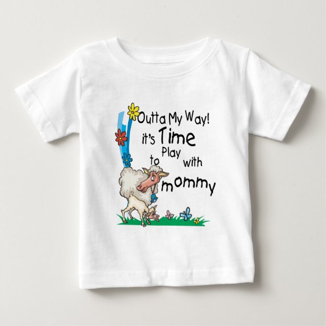 Camiseta De Bebé Tiempo de jugar con mami2 (Anverso)
