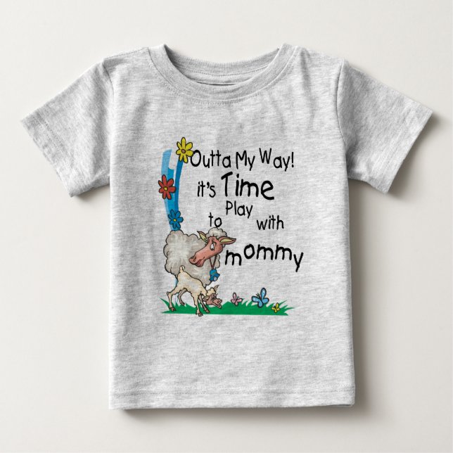 Camiseta De Bebé Tiempo de jugar con mami2 (Anverso)