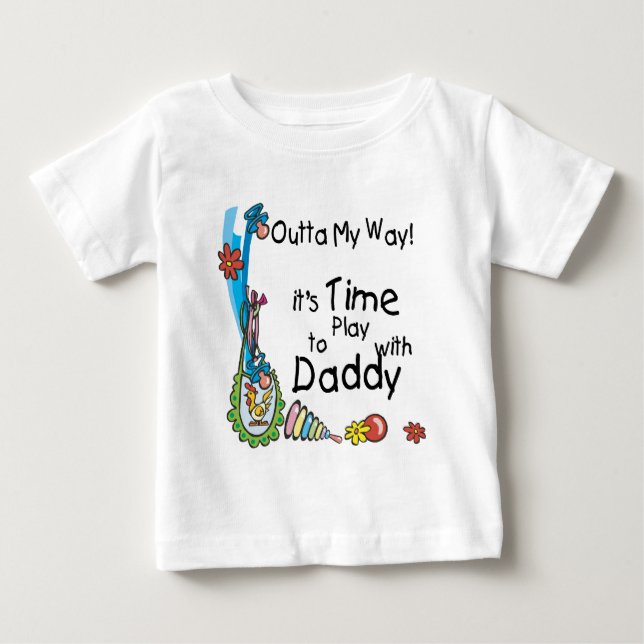Camiseta De Bebé Tiempo de jugar con papá (Anverso)