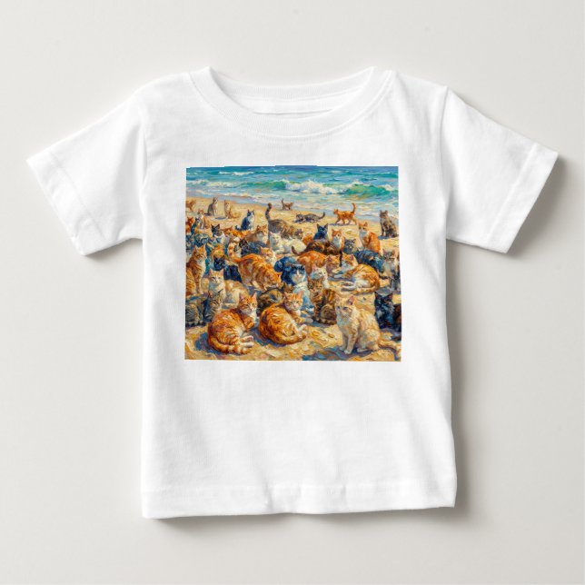 Camiseta De Bebé Tiempo de ocio para gatos (Anverso)