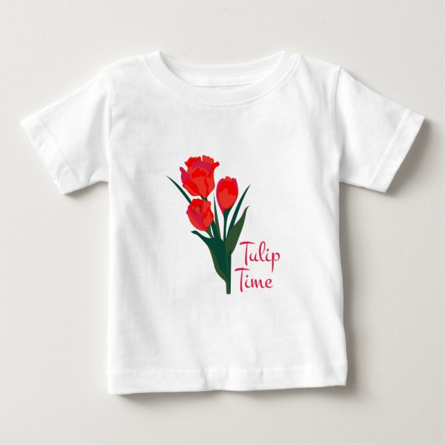 Camiseta De Bebé Tiempo del tulipán (Anverso)