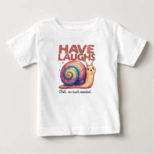 Camiseta De Bebé Tiene Caracol Arcoíris Lindo Inspirador Risas