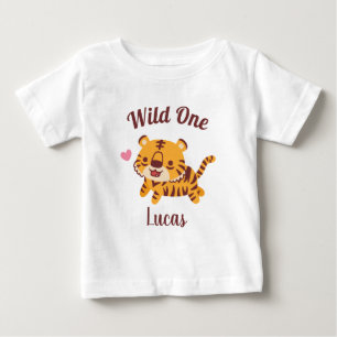 Camiseta De Bebé Tierno Tigrecito, Salvaje Divertido