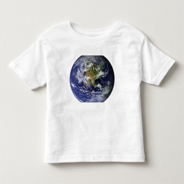 Camiseta De Bebé Tierra completa mostrando América del Norte (Anverso)