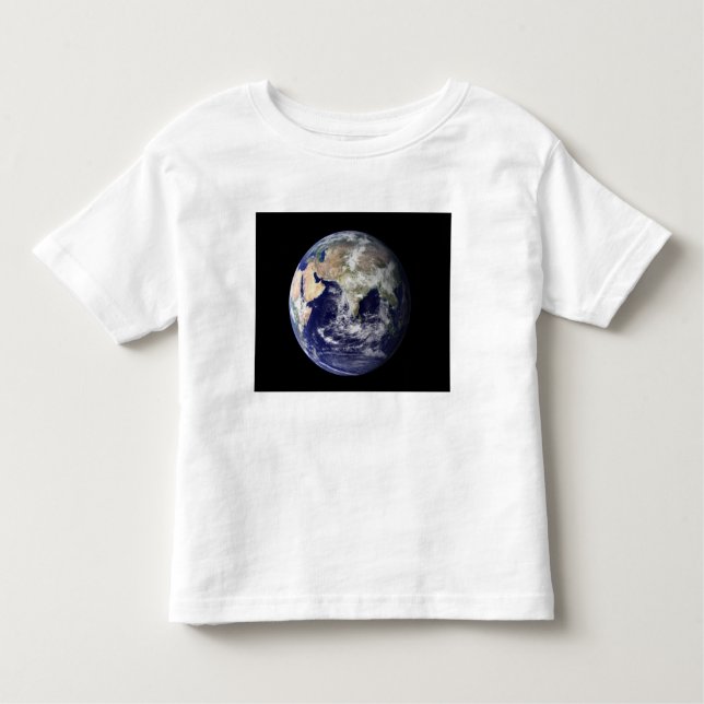 Camiseta De Bebé Tierra completa mostrando Europa y Asia (Anverso)