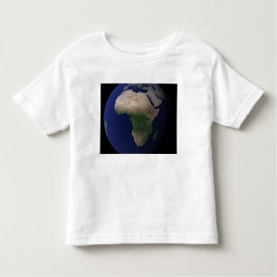 Camiseta De Bebé Tierra completa que muestra África, Europa y Medio
