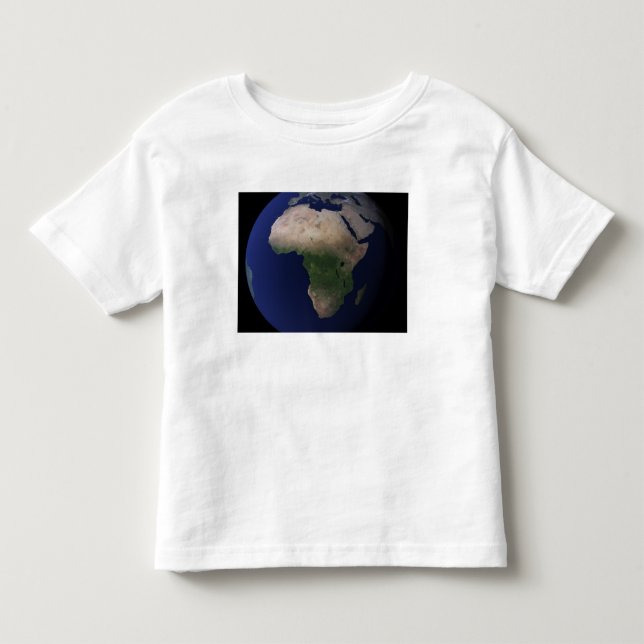 Camiseta De Bebé Tierra completa que muestra África, Europa y Medio (Anverso)