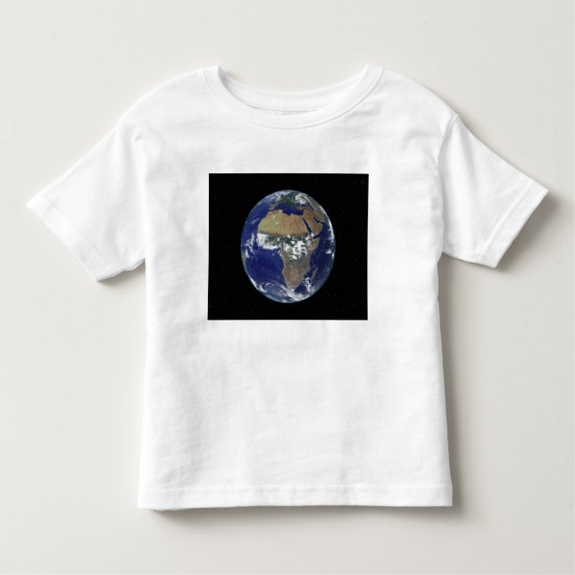 Camiseta De Bebé Tierra completa que muestra África y Europa (Anverso)