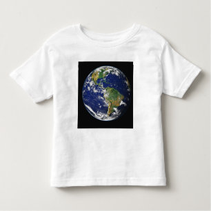 Camiseta De Bebé Tierra completa que muestra el hemisferio occident