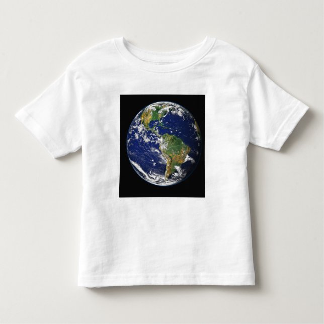 Camiseta De Bebé Tierra completa que muestra el hemisferio occident (Anverso)
