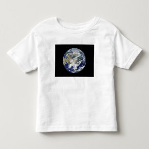 Camiseta De Bebé Tierra completamente encendida centrada en Asia