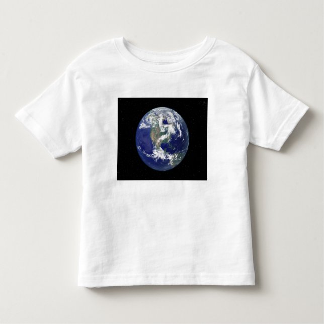 Camiseta De Bebé Tierra completamente iluminada centrada en América (Anverso)
