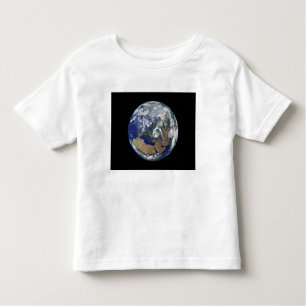 Camiseta De Bebé Tierra completamente iluminada centrada en Europa