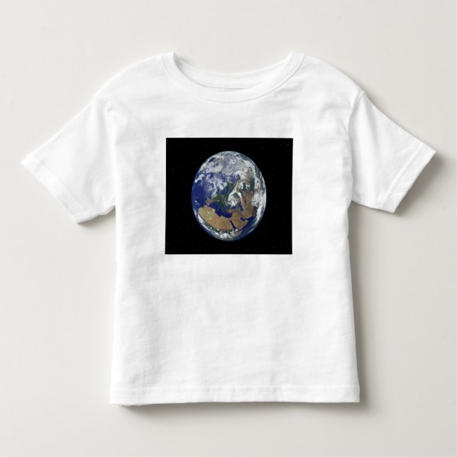 Camiseta De Bebé Tierra completamente iluminada centrada en Europa (Anverso)