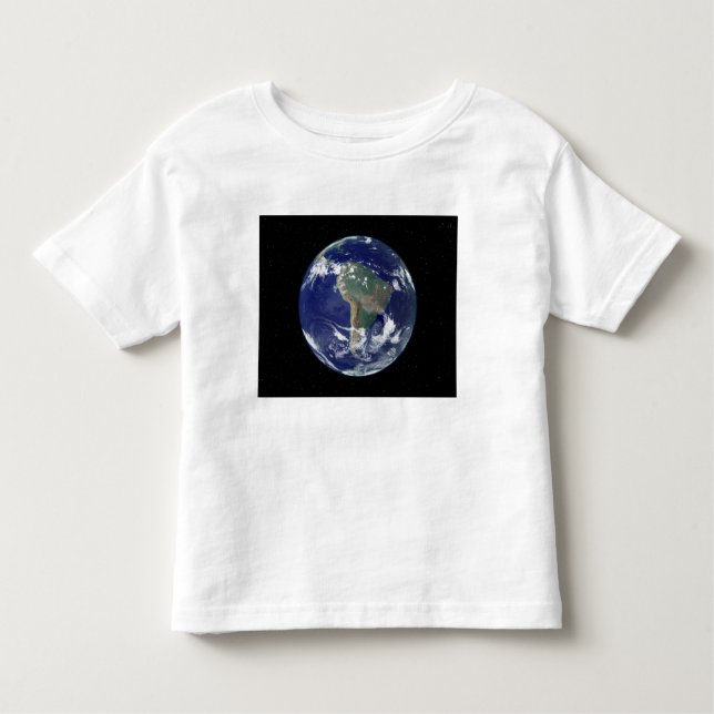 Camiseta De Bebé Tierra completamente iluminada centrada en Sudamér (Anverso)