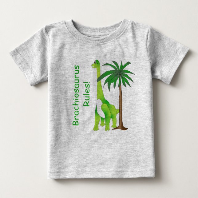 Camiseta De Bebé Tierra de Dinosaurios Dino Lindo (Anverso)
