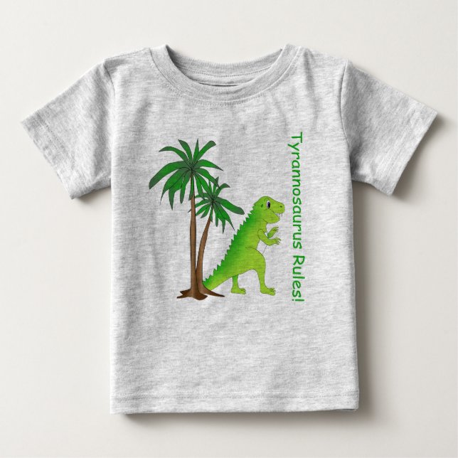 Camiseta De Bebé Tierra de Dinosaurios Dino Lindo (Anverso)