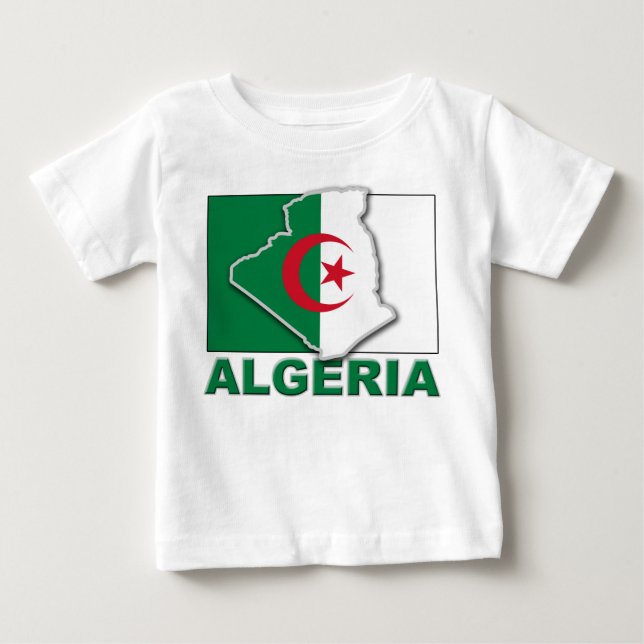 Camiseta De Bebé Tierra de la bandera de Argelia (Anverso)