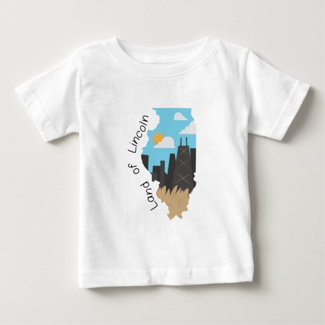 Camiseta De Bebé Tierra de Lincoln (Anverso)