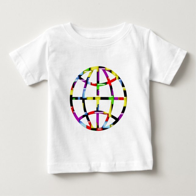 Camiseta De Bebé tierra de mosaico (Anverso)