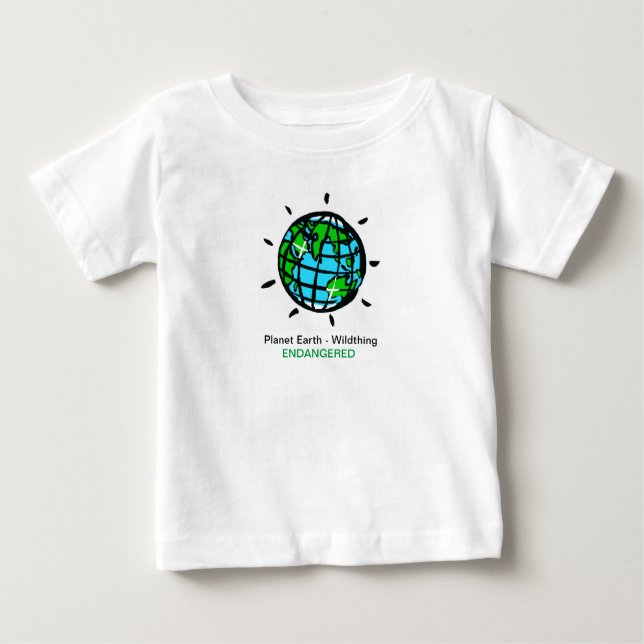 Camiseta De Bebé Tierra del planeta - Conservación - Ecología - Nat (Anverso)