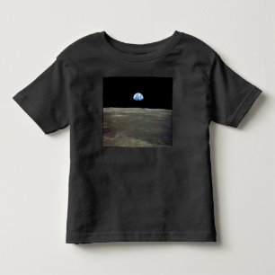 Camiseta De Bebé Tierra desde la Luna en el Espacio Negro: Earthris
