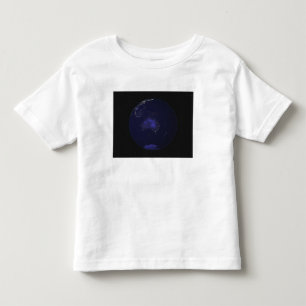 Camiseta De Bebé Tierra llena en la noche que muestra las luces 2