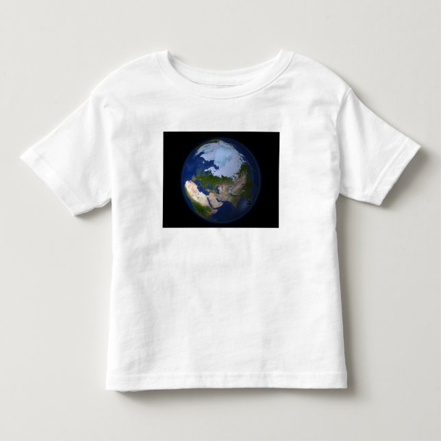 Camiseta De Bebé Tierra llena que muestra la región del Ártico (Anverso)