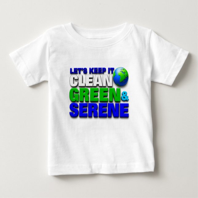 Camiseta De Bebé Tierra verde limpia (Anverso)