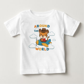 Camiseta De Bebé Tigre alrededor del mundo