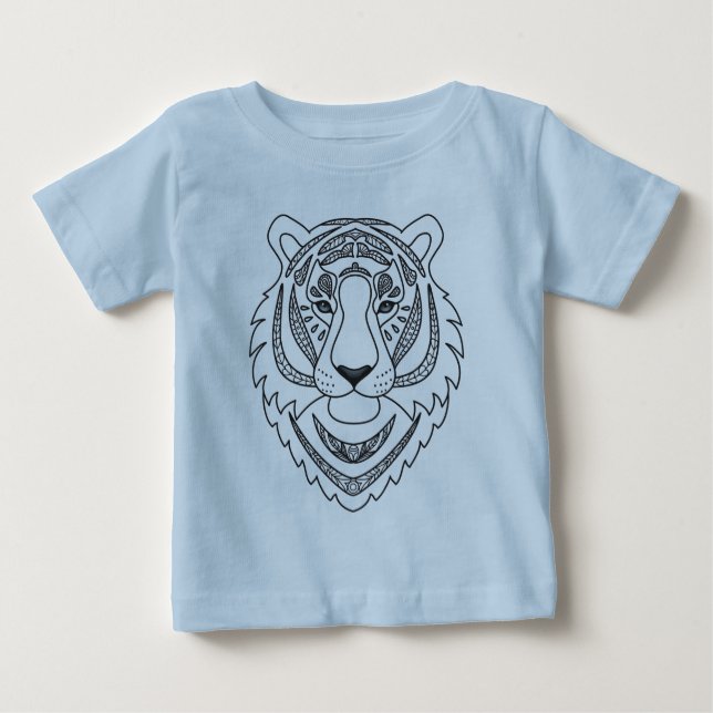 Camiseta De Bebé Tigre blanco inspirado (Anverso)
