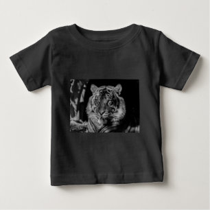 Camiseta De Bebé Tigre blanco y negro