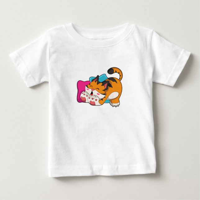 Camiseta De Bebé Tigre cansado (Anverso)