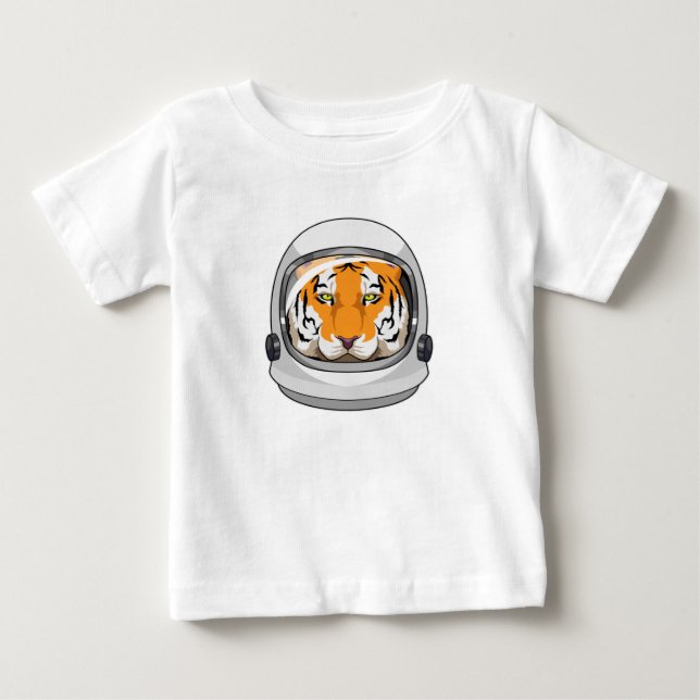 Camiseta De Bebé Tigre como astronauta con casco (Anverso)