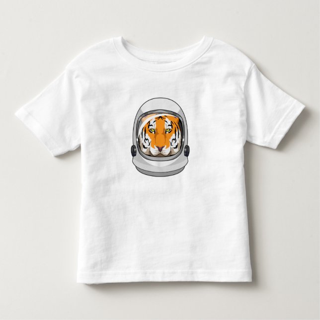 Camiseta De Bebé Tigre como astronauta con casco (Anverso)